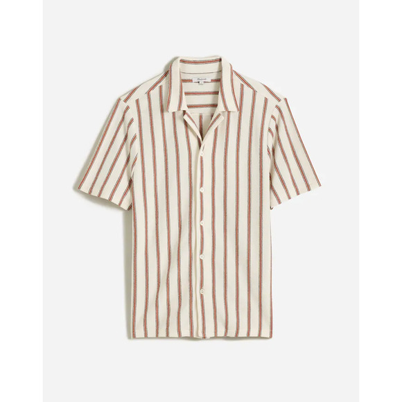 Madewell Easy Short-Sleeve Shirt in Stripe Jacquard L - Picture 4 of 7